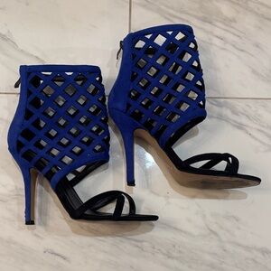 Elegant Blue and Black Women's Heels